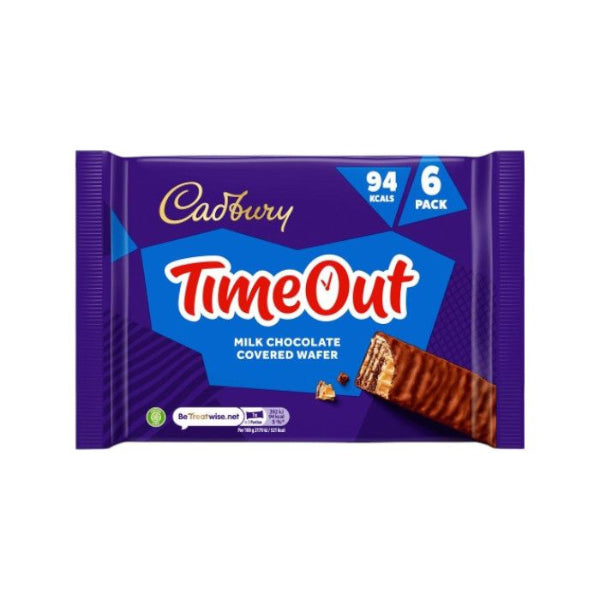 Cadbury Timeout Milk Chocolate Bars 6 Pack