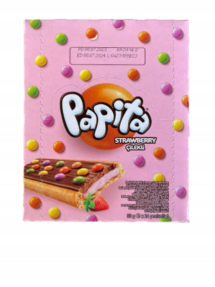 Solen Papita Strawberry 33g Box of 24