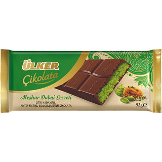 Ulker chocolate bar packaging with green and brown design