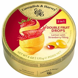Cavendish & Harvey Double Fruit Drops Lemon & Strawberry 175g