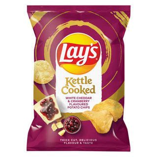 Lays White Cheddar & Cranberry Kettle Cooked 120g
