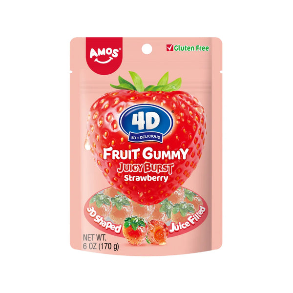 AMOS 4D Gummy Fruit Filled Candy 80g (Click for Flavours)