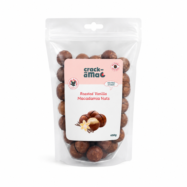 Crack-A-Mac Macadamia Nuts Roasted Vanilla 160g