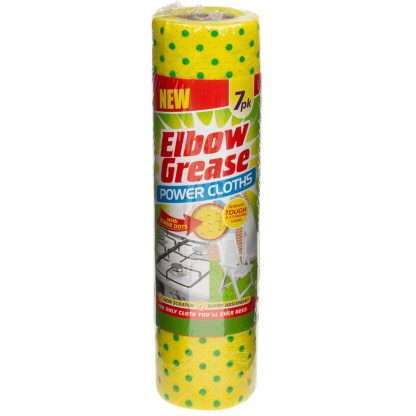 Elbow Grease Power Cloths With Scrub Dots 7Pk
