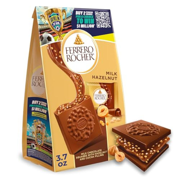 Ferrero Rocher Squares Milk Hazelnut 105g 
