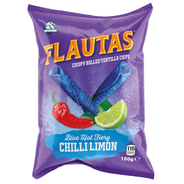 Flautas Blue Heat Fiery Chilli Limon 150g