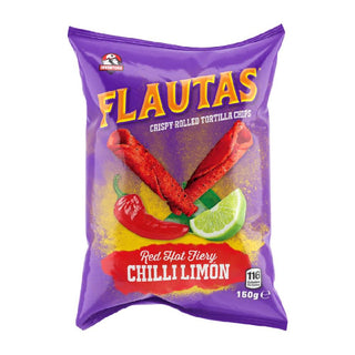 Flautas Red Hot Fiery Chilli Limon 150g