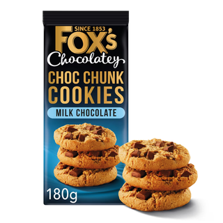 Fox's Chocolatey Choc Chunk Cookies Milk Chocolate 180g