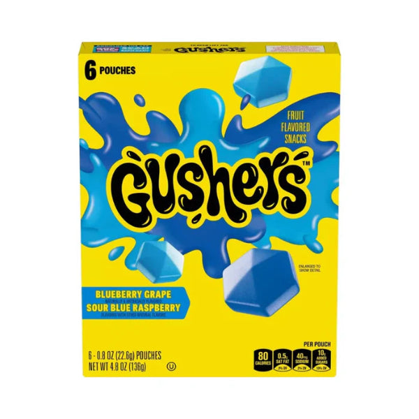 Gushers Blueberry Grape Sour Blue Raspberry 136g