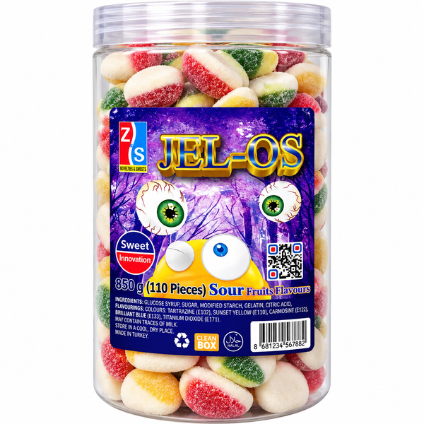 Z&S Jel-Os Eye Balls Sour Fruits Tub of 110