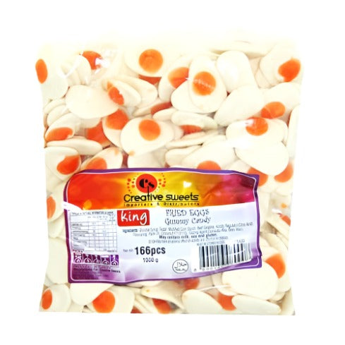 King Fried Egg Gummy Candy 166pcs 1kg 