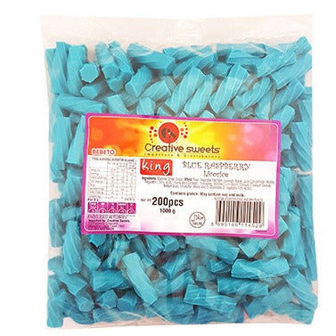 King Blue Raspberry Twists Liquorice 200pcs 1kg | Sweet City ...