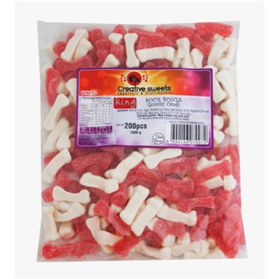 King Jelly Sour Dog Bones 200pcs 1kg
