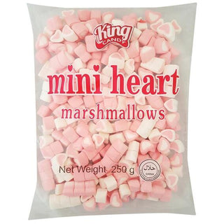King Mini Mallow Hearts 250g  