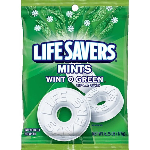 Lifesavers Wint o Green Mints Peg Bag 177g