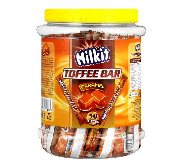 Milkit Sweets Milkit Toffee Bar Caramel Tub Individually Wrapped 50pcs 500g | Sweet ...