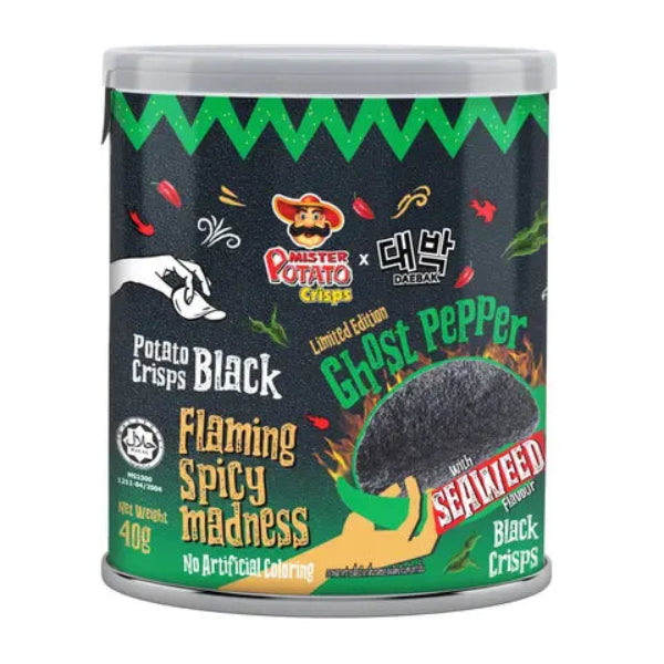 Mister Potato Crisps Ghost Pepper Seaweed 40g