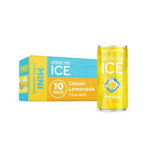 Sparkling Ice Classic Lemonade Zero Sugar Mini Can 10ct 222ml
