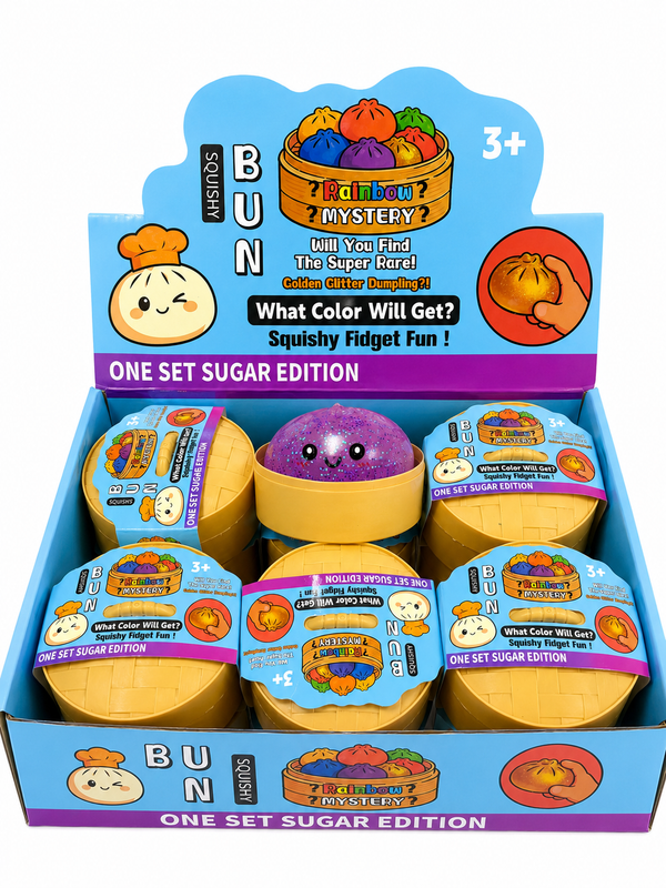 Squishy Bun - Golden Glitter Rainbow Mystery (Price for 1)