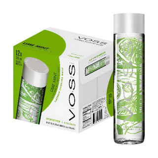 VOSS Sparkling 375ml Glass Lime Mint Box of 12