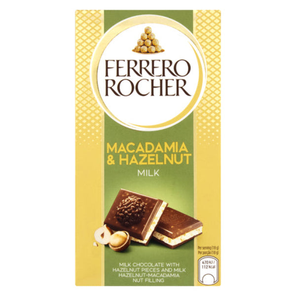 Ferrero Macadamia & Hazelnut Milk Slab 90g 