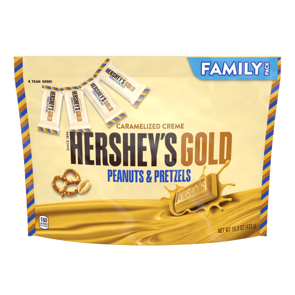 Hersheys Gold Peanuts & Pretzels 433g