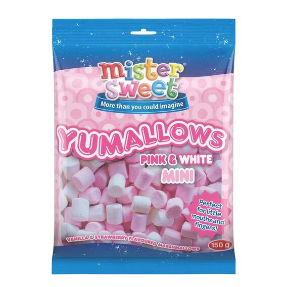 Mister Sweet Mini Mallows Pink & White 150g (Exp 30 Mar 23)