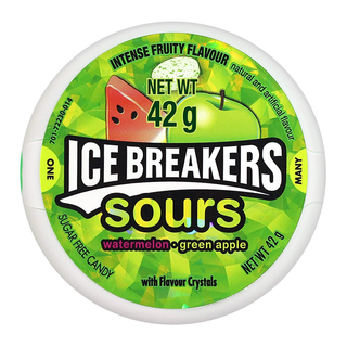 Ice Breakers Sours Sugar Free - Watermelon, Green Apple, Tangerine 42