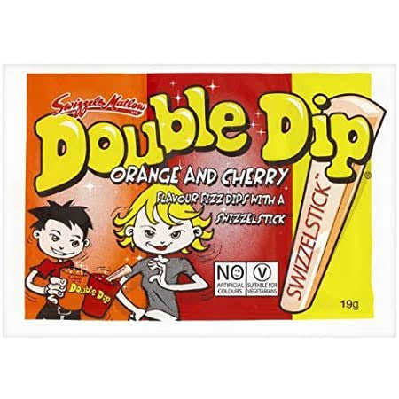 Swizzels Double Dip Orange and Cherry Sherbet 19g