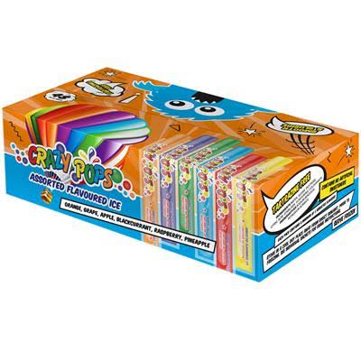 Crazy Pops Ice Lollies (48 per box)