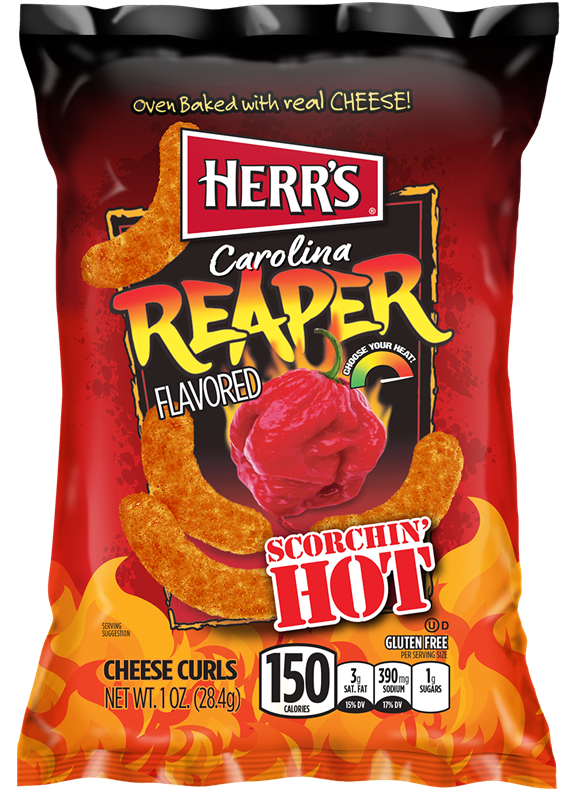 Herrs Carolina Reaper Cheese Curls 28g